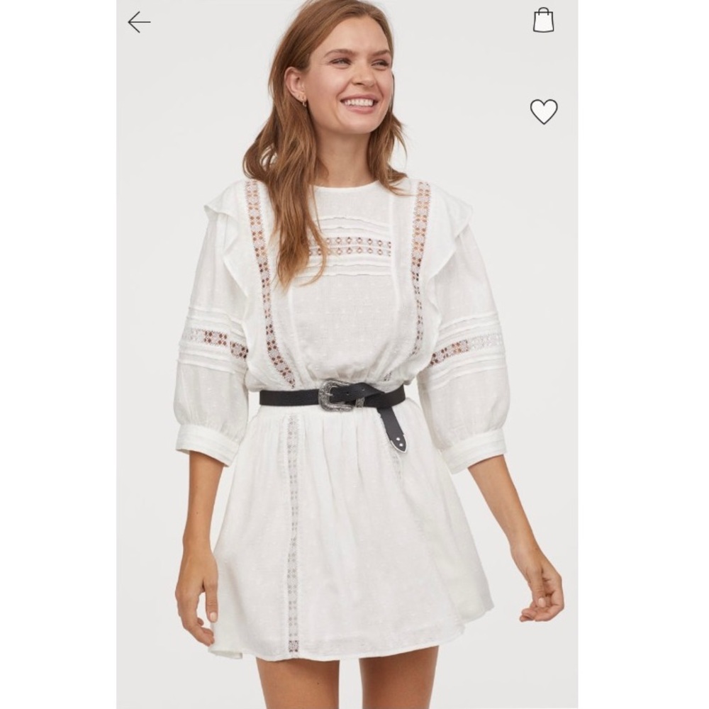 H&M boho chic ruffle dress bloggers favorite size 8